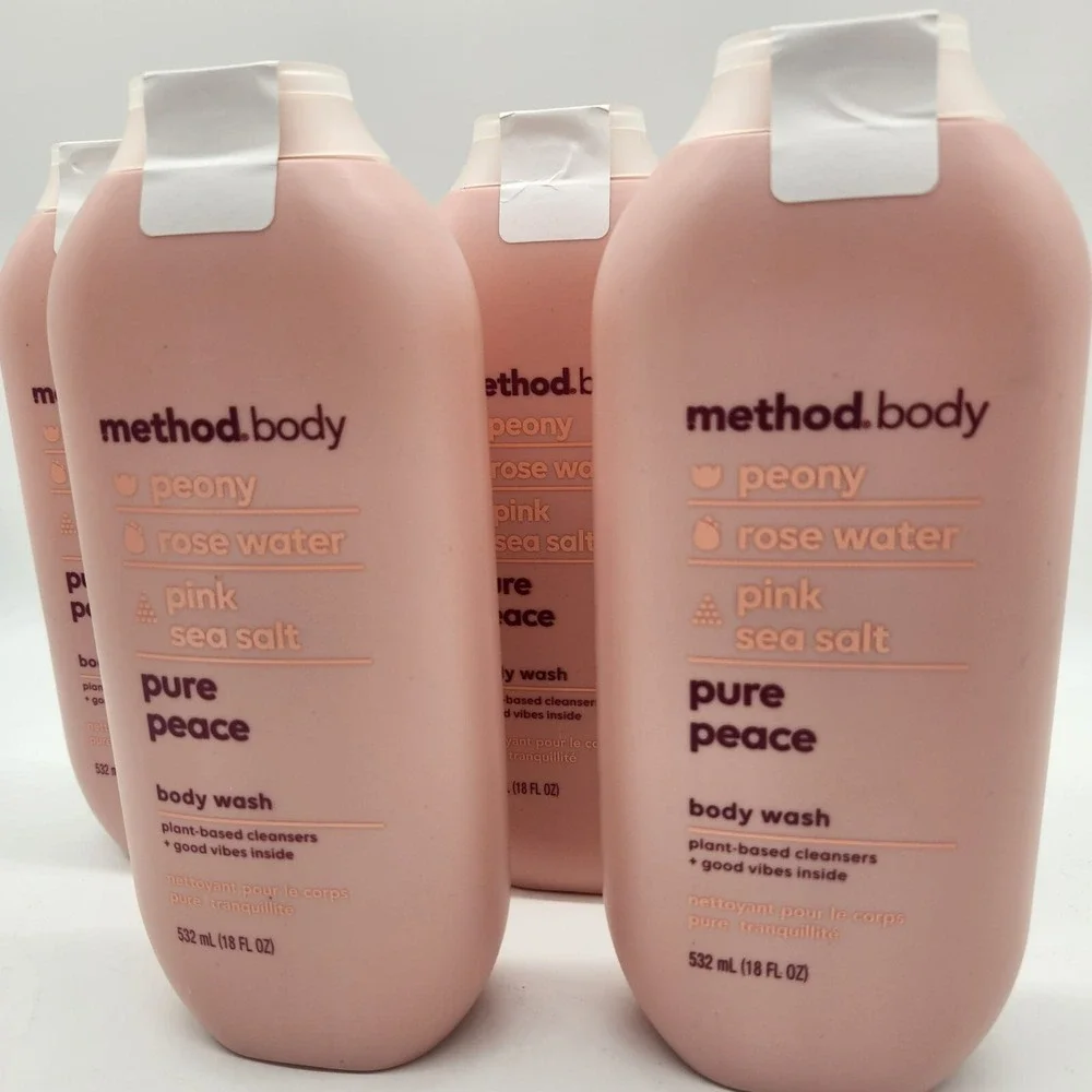 4x‎ Method Body Wash Pure Peace 18 oz Paraben-Free Phthalate-Free Vegan Formula